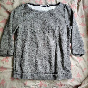 Three Dots Leopard Sweatshirt M